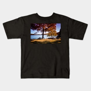 Autumn At Lake Harmony Kids T-Shirt